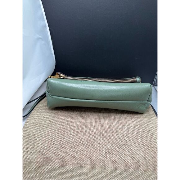 New Patricia Nash Valerie Tooled Leather Foldover Wristlet Sage - Picture 4 of 12